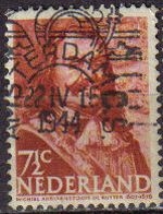 Holanda 1943-4 Scott 252 Sello Heroes del Mar Almirante M.A. de Ruyter 7 1/2c usado Stamps Netherlands Holland Hollande Olanda 